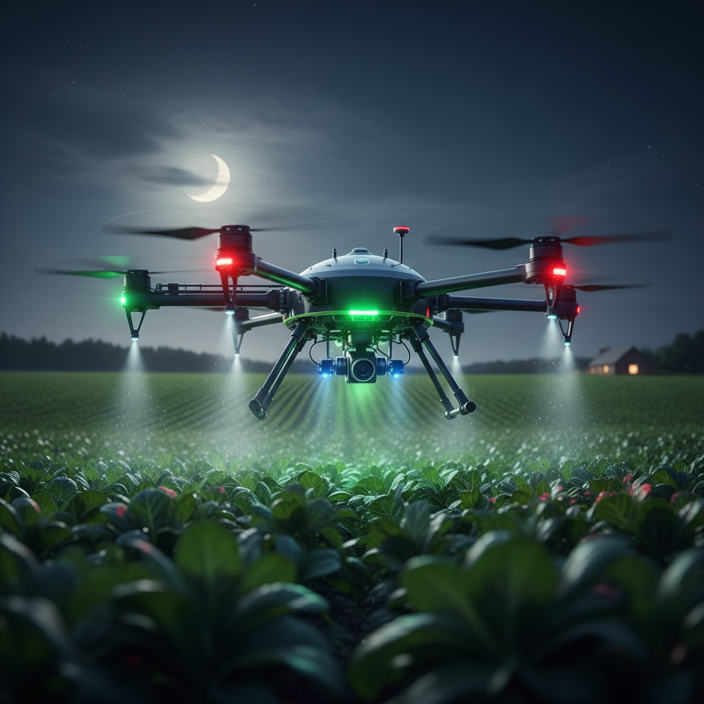 Can Agricultural Drones Really Work Well at Night?